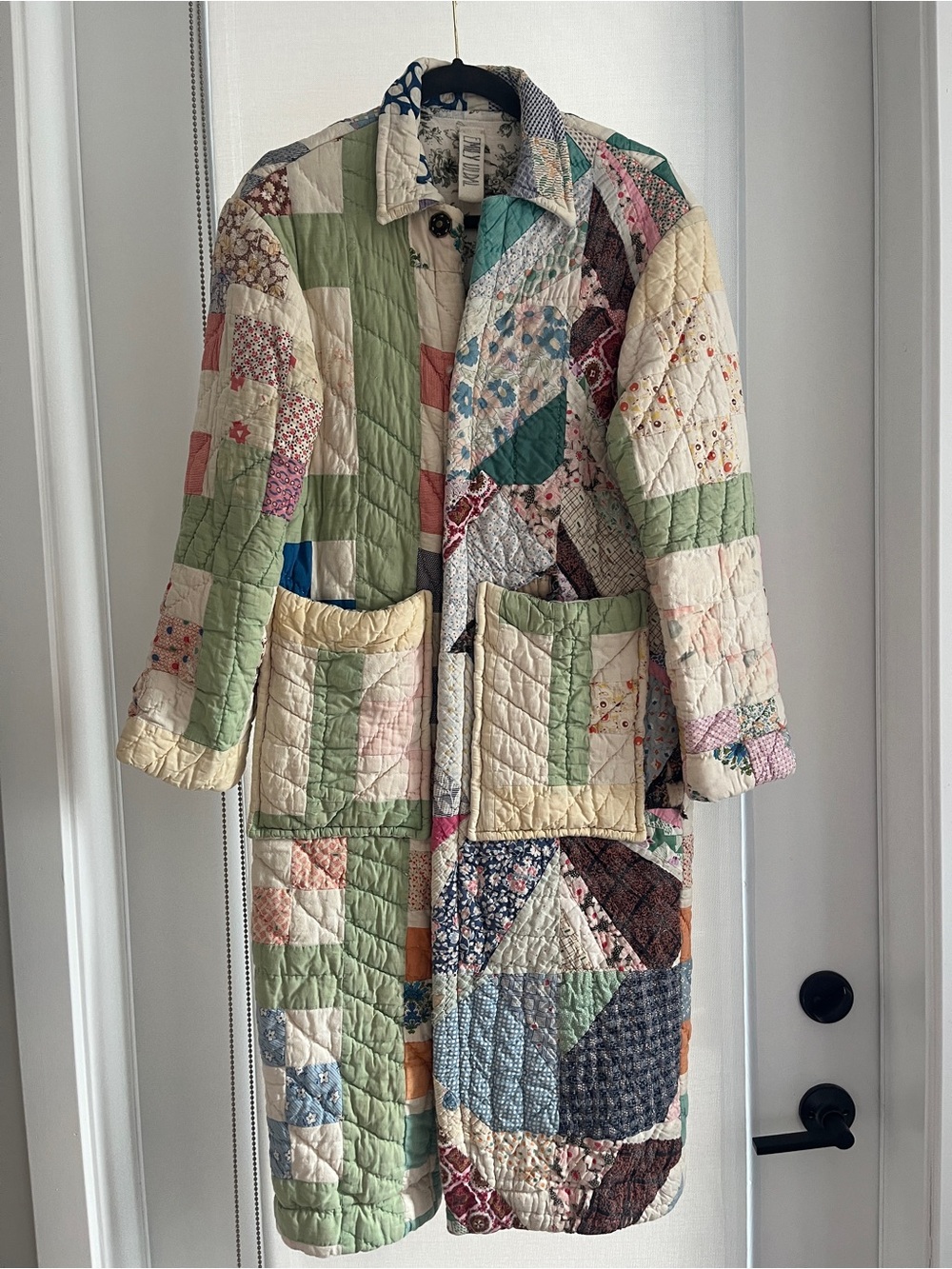 Quilted Patchwork Long Coat